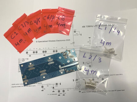 4M 70MHz low pass filter kit 300W